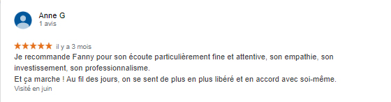 Le yoga de Fanny - Avis Google Anne G