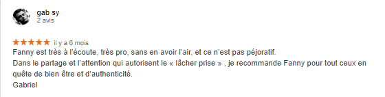 Le yoga de Fanny - Avis Google gab sy